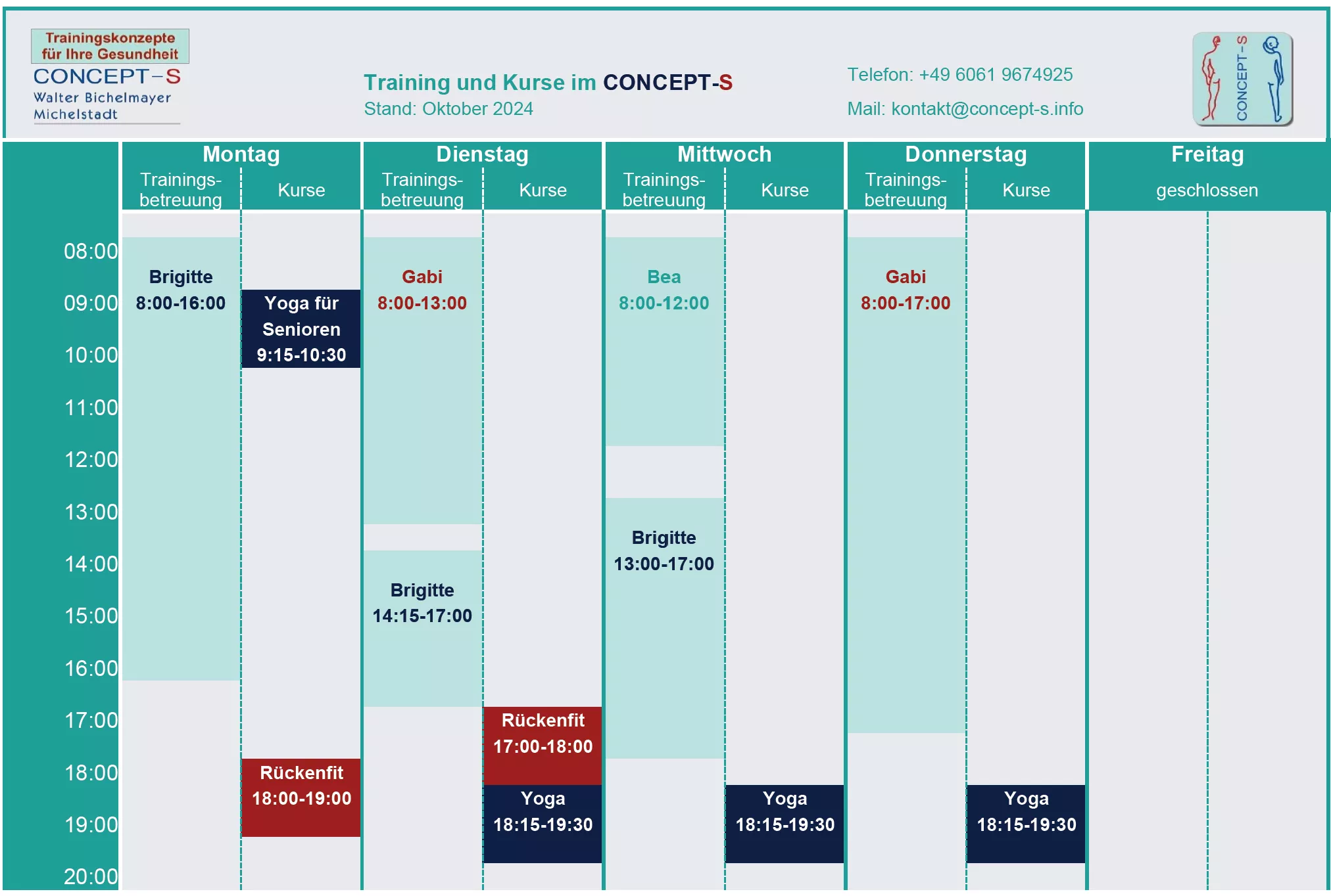 Trainingsplan Concept-S